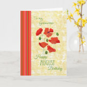 De Kaart van de Verjaardag van augustus voor (Gele Bloem)