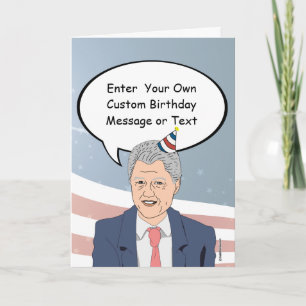 De Kaart van de Verjaardag van Bill Clinton - pas