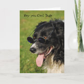 De Kaart van de Verjaardag van border collie Yappy (Voorkant)