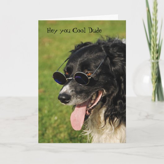 De Kaart van de Verjaardag van border collie Yappy (Voorkant)