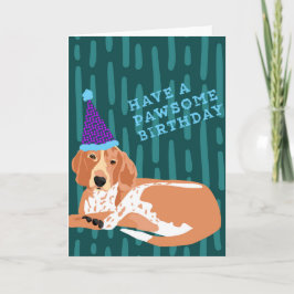 De Kaart van de Verjaardag van Coonhound Pawsome