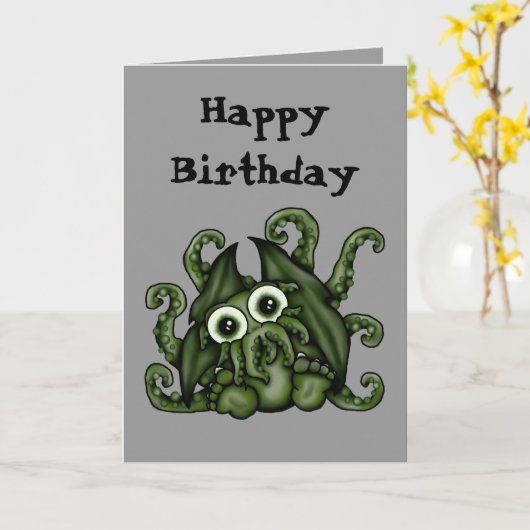 De Kaart van de Verjaardag van Cthulhu (Gele Bloem)