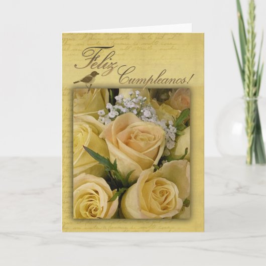 De Kaart van de Verjaardag van Cumpleanos van (Voorkant)
