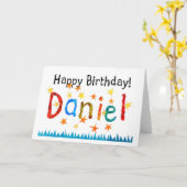 De Kaart van de Verjaardag van "Daniel" (Gele Bloem)