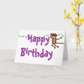 De Kaart van de Verjaardag van de aap (Gele Bloem)