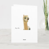 De Kaart van de Verjaardag van de alpaca (Achterkant)