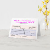 De Kaart van de Verjaardag van de blanco cheque (Gele Bloem)