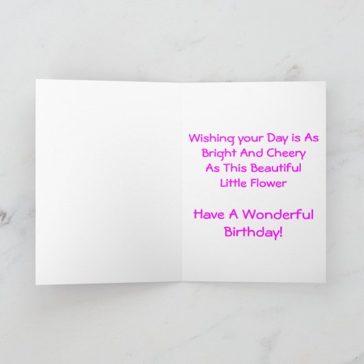 De Kaart van de Verjaardag van de Bloem van de (Binnen)