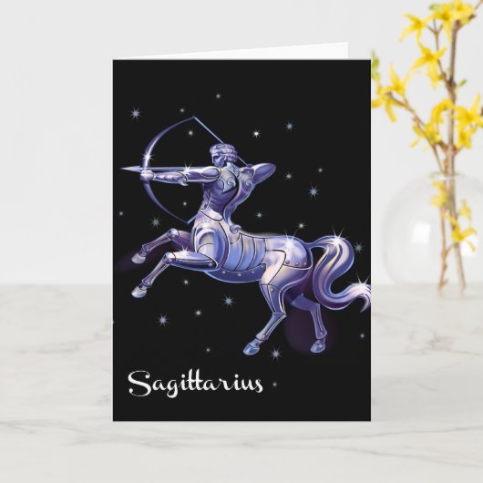 De Kaart van de Verjaardag van de Boogschutter (Gele Bloem)