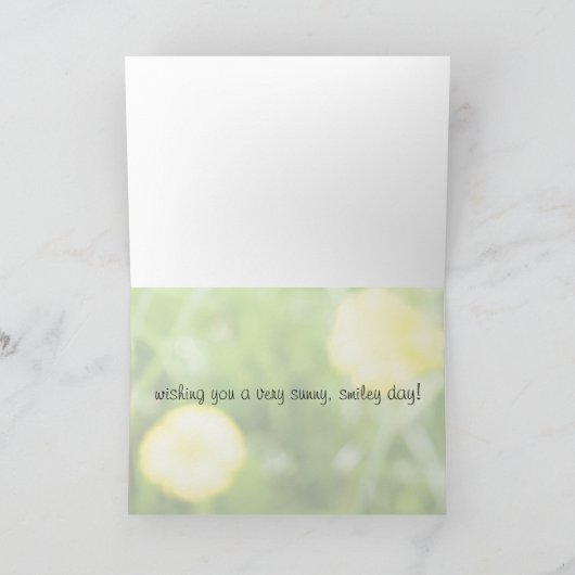 De Kaart van de Verjaardag van de boterbloem (Binnen)