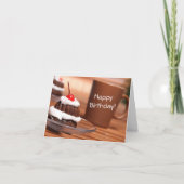 De Kaart van de Verjaardag van de cake en van de (Voorkant)