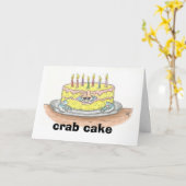 De Kaart van de Verjaardag van de Cake van de KRAB (Gele Bloem)