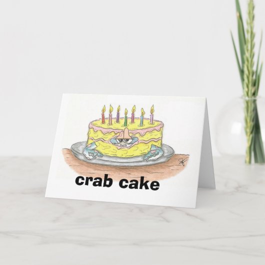 De Kaart van de Verjaardag van de Cake van de KRAB (Voorkant)