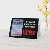 De Kaart van de Verjaardag van de calculator (Gele Bloem)