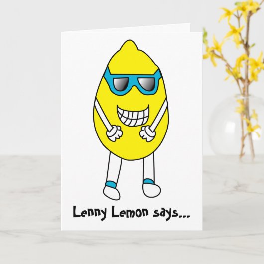 De Kaart van de Verjaardag van de Citroen van (Gele Bloem)