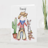 De Kaart van de Verjaardag van de cowboy (Voorkant)
