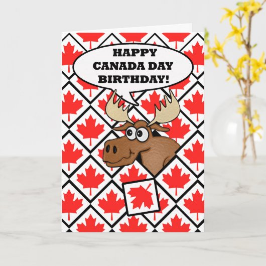De Kaart van de Verjaardag van de Dag van Canada, (Gele Bloem)
