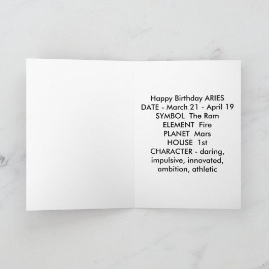 De kaart van de Verjaardag van de Dierenriem van (Binnen)