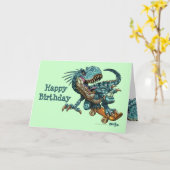 De Kaart van de Verjaardag van de dinosaurus (Gele Bloem)