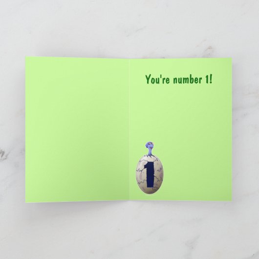 De Kaart van de Verjaardag van de Dinosaurus van (Binnen)