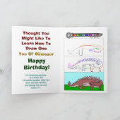 De Kaart van de Verjaardag van de Dinosaurus van (Binnen)