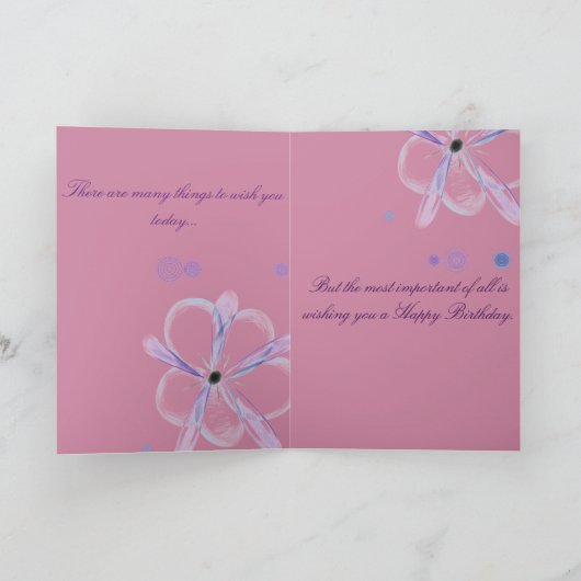 De Kaart van de Verjaardag van de dochter met het (Binnen)