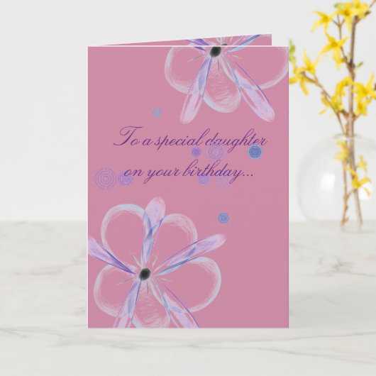 De Kaart van de Verjaardag van de dochter met het (Gele Bloem)