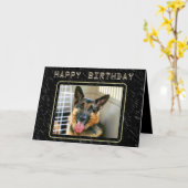 De Kaart van de Verjaardag van de Duitse herder (Gele Bloem)