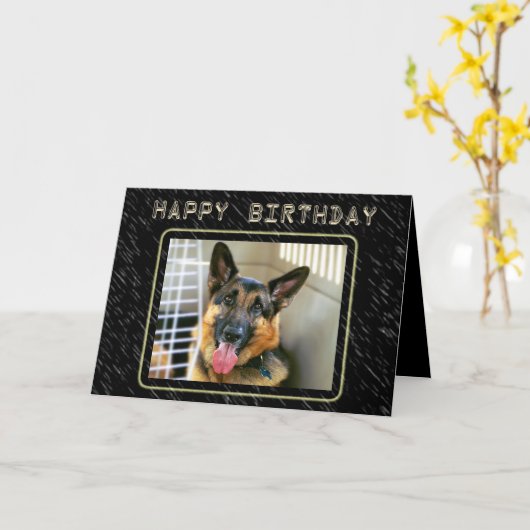 De Kaart van de Verjaardag van de Duitse herder (Gele Bloem)