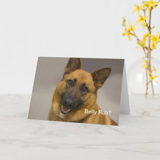 De Kaart van de Verjaardag van de Duitse herder (Gele Bloem)