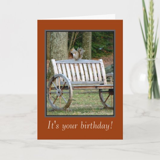 De Kaart van de Verjaardag van de eekhoorn n Nut (Voorkant)