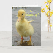 De Kaart van de Verjaardag van de Eend van het (Gele Bloem)