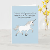 De Kaart van de Verjaardag van de eenhoorn (Gele Bloem)