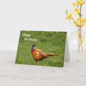 De Kaart van de Verjaardag van de fazant (Gele Bloem)