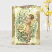 De Kaart van de Verjaardag van de fee en van het (Gele Bloem)