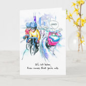 De Kaart van de Verjaardag van de fietser - de (Gele Bloem)