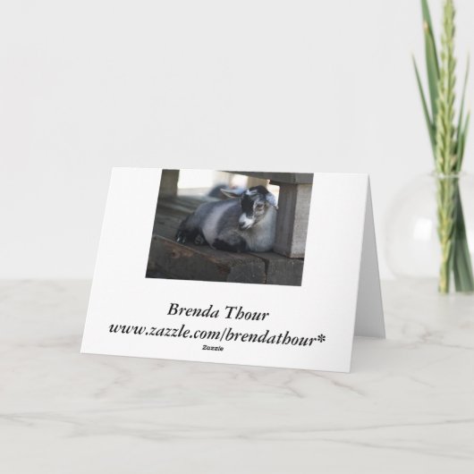 De Kaart van de Verjaardag van de geit (Achterkant)