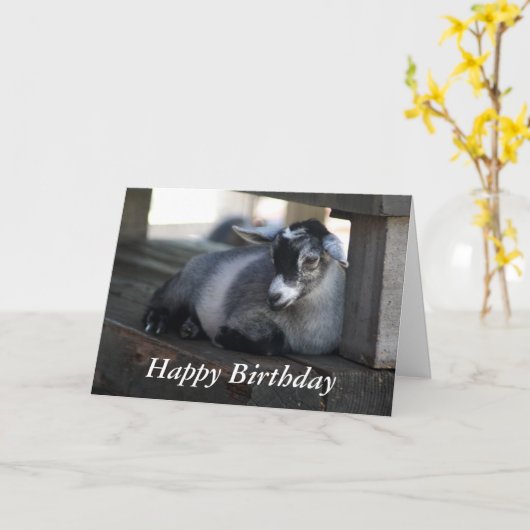 De Kaart van de Verjaardag van de geit (Gele Bloem)