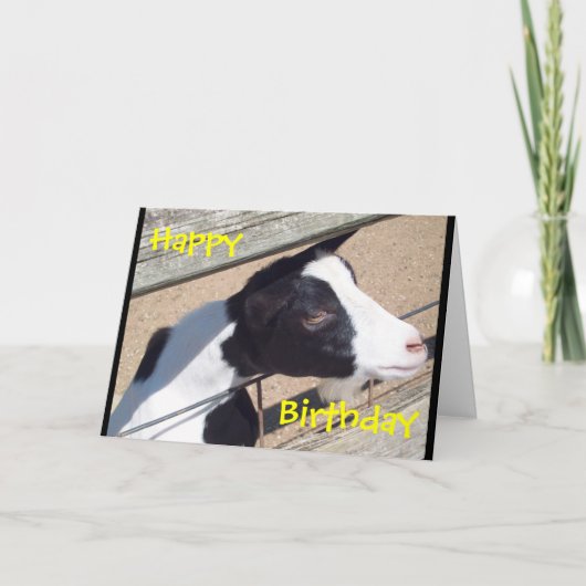 De Kaart van de Verjaardag "van de Geit van de (Voorkant)