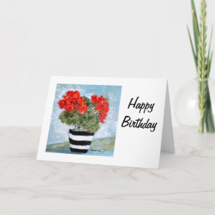 De Kaart van de Verjaardag van de Geraniums van de