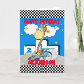 De Kaart van de Verjaardag van de Giraffe van de (Voorkant)