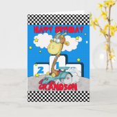 De Kaart van de Verjaardag van de Giraffe van de (Gele Bloem)