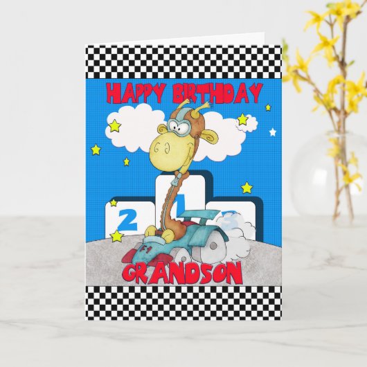 De Kaart van de Verjaardag van de Giraffe van de (Gele Bloem)