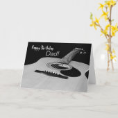 De Kaart van de Verjaardag van de gitaar voor Papa (Gele Bloem)