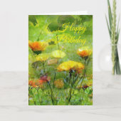 De kaart van de Verjaardag van de goudsbloem (Voorkant)