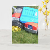 De Kaart van de Verjaardag van de Grasmaaimachine (Gele Bloem)