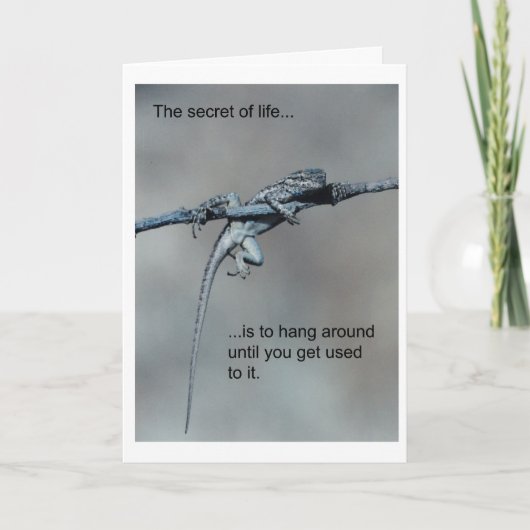 De Kaart van de Verjaardag van de hagedis (Voorkant)