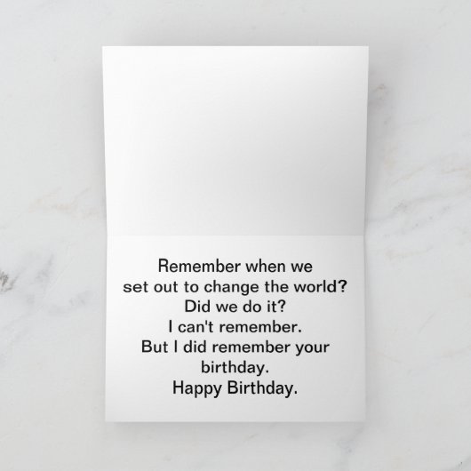 De Kaart van de Verjaardag van de hippie (Binnen)