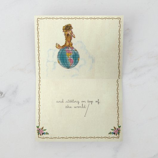 De Kaart van de Verjaardag van de Hond van de (Binnen)