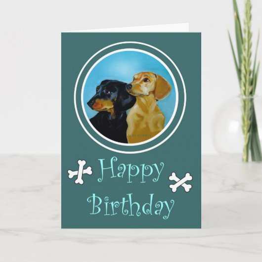 De Kaart van de Verjaardag van de Honden van de (Voorkant)